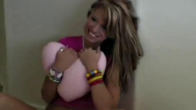 Hot blonde Kelli fondles herself