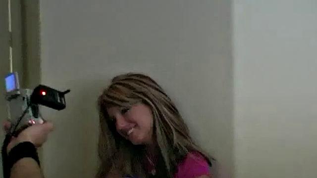 Hot blonde Kelli fondles herself