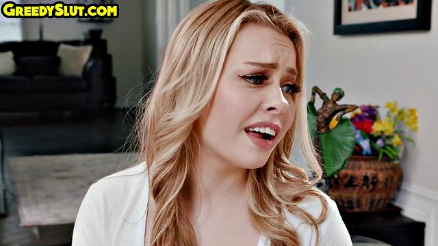 Big Blonde Babe Gtes Pussy Drilled
