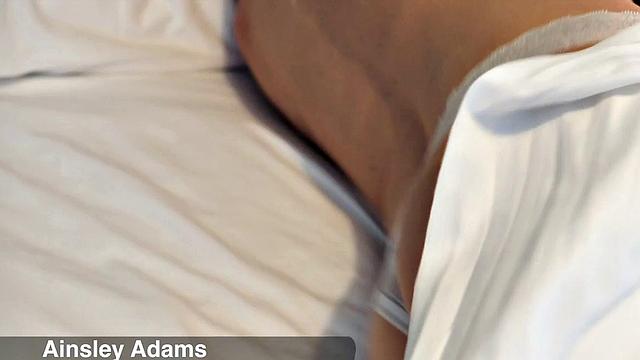 Shower time with Ainsley: She knows you're watching