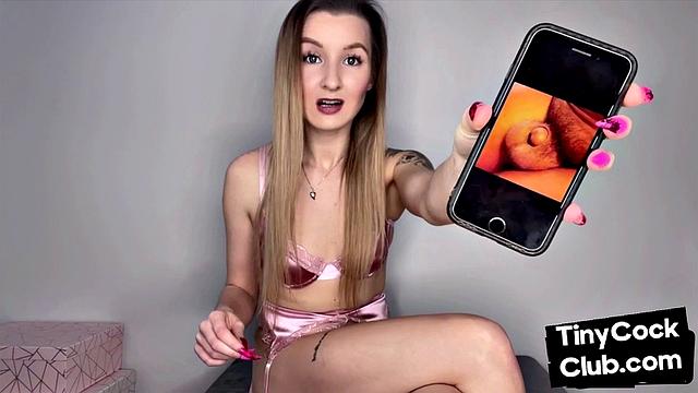 SPH domina gets fucked by real dick while laughing at small