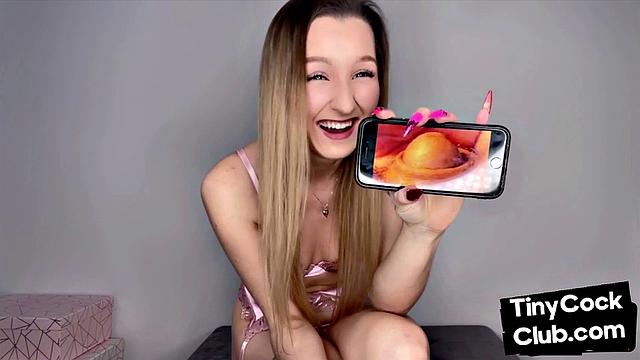 SPH domina gets fucked by real dick while laughing at small