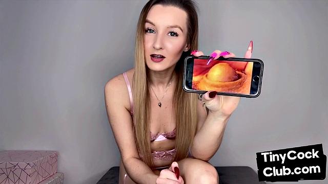 SPH domina gets fucked by real dick while laughing at small