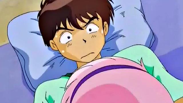 Busty anime teen eats dick