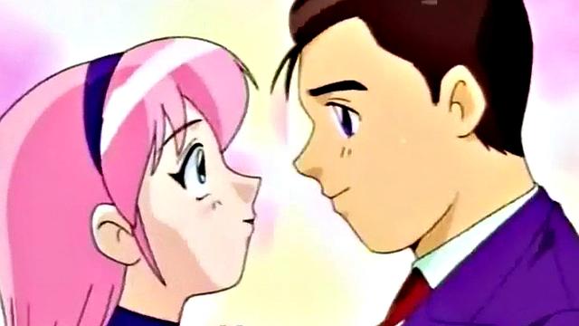 Busty anime teen eats dick