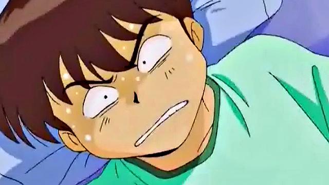 Busty anime teen eats dick