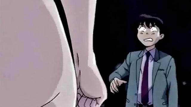 Busty anime teen eats dick