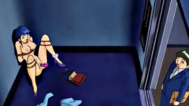 Busty anime teen eats dick