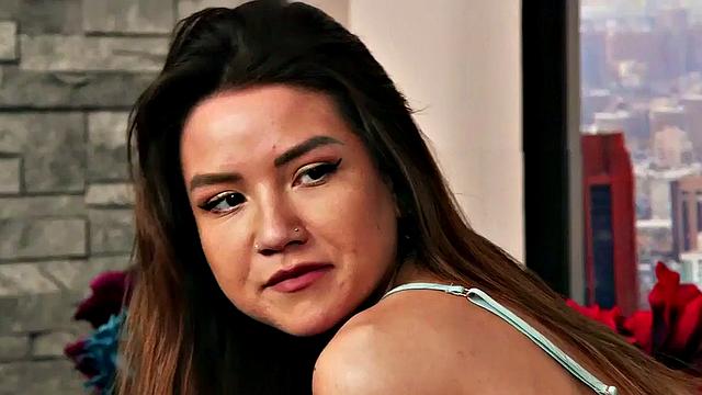 CFNM voyeur in lingerie teases black cock wanker