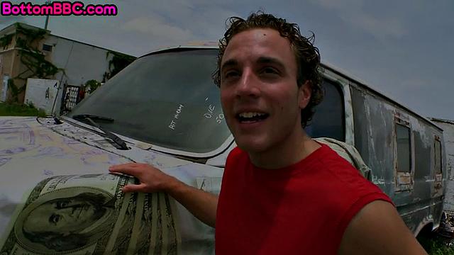 Black thug doggystyled outdoor