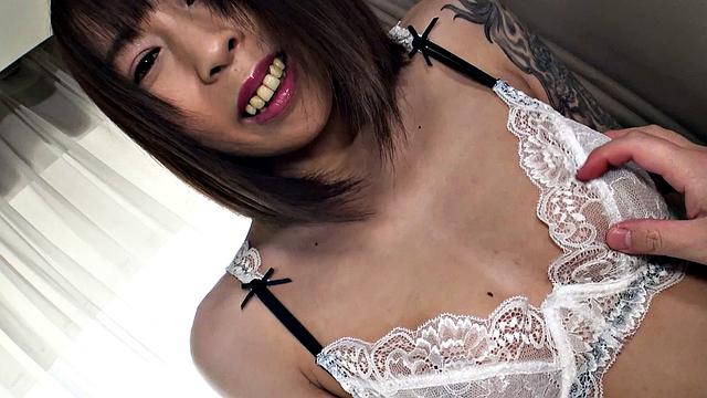 SAki Tubasa takes care of our cock with her sexy feet