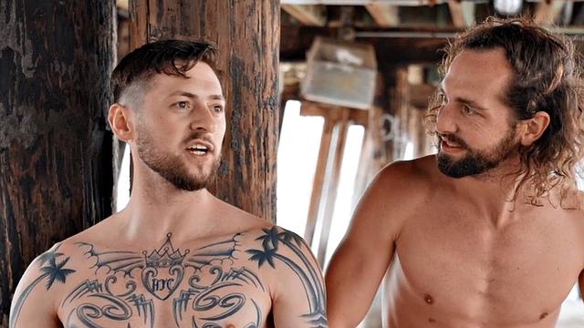 Eager handsome jock barebacking in affair on sofa