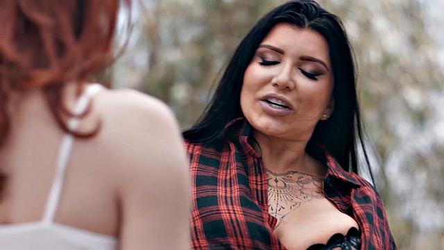 TRANSFIXED - Aroused Ariel & Romi Rain Stop Cleaning Their Car For Amazing Raw Sex