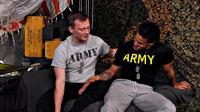 Military stud fucked on patriotic duty by army buddy