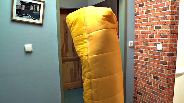 Hostel busty babes smashed by santa in 3some