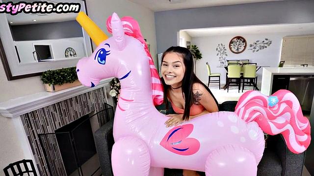 Petite 21yo girl smashed by huge cock in wet pussy