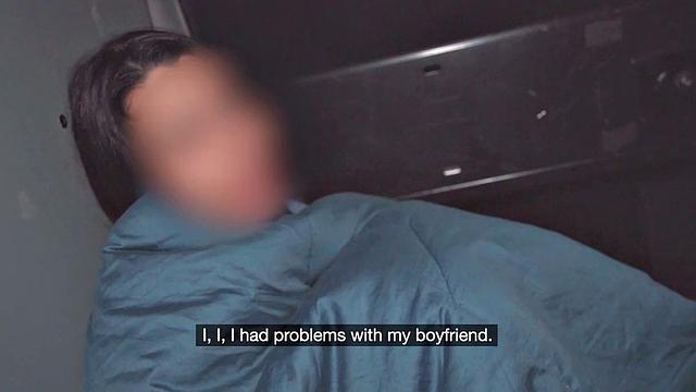 Real amateur picked by fake priest and analyzed in oiled ass