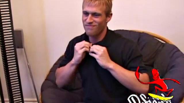 21 year old Blaze toys with his cock and balls and seems to really enjoy the attention from the cameraman. After getting his dick really hard, he takes the time to show off his sweet ass and hunky body.