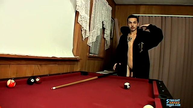 Straight, Naked, Pool Playing, Masturbating - Wiley