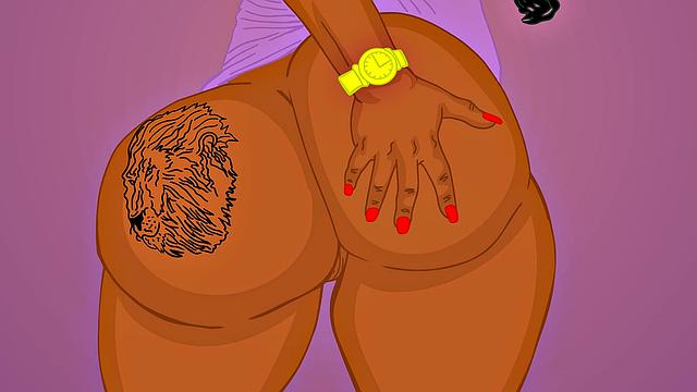 Cartoon Cherokee D Ass gets her cheeks clapped by a bbc