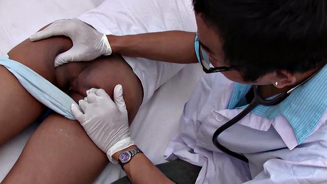 Home Asian twink enjoys anal with his doctor