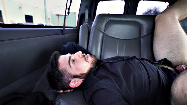 Real amateur with hairy ass fingered in public van outdoor