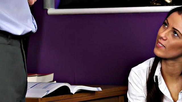 Amateur CFNM babe in high heels gets pussyfucked