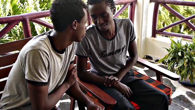 Skinny Nubian amateur bred by uncut bf in erotic duo