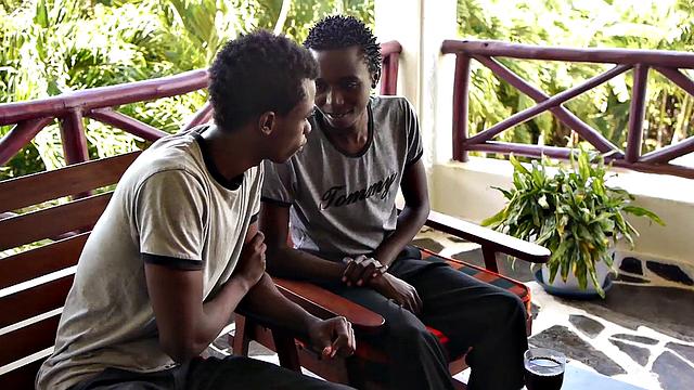 Skinny Nubian amateur bred by uncut bf in erotic duo