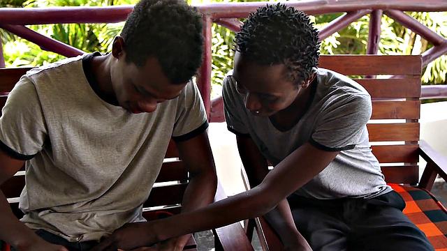 Skinny Nubian amateur bred by uncut bf in erotic duo