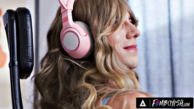 FEMBOYISH - Naughty Cristiano Watches Porn While Horny Roommate Wants His Cock Worked On