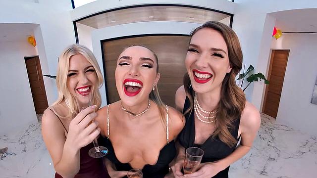 Gorgeous ladies, Ashley Lane, Jazlyn Ray, and Kenzie Anne, welcome the new year with BANG