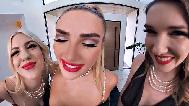 Gorgeous ladies, Ashley Lane, Jazlyn Ray, and Kenzie Anne, welcome the new year with BANG