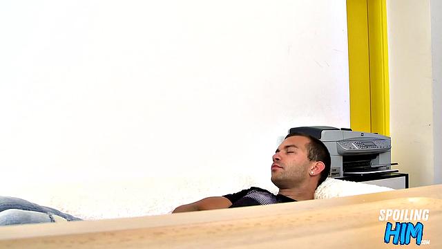 Handsome athletic jock gets assfucked hard