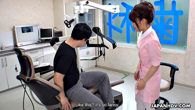 Mao Chinen is a dental assistant who loves to be drilled by patients