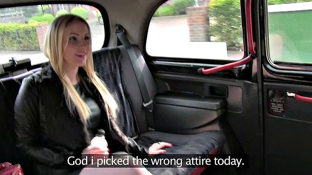 Blonde Scottish babe can't resist cabbie's hard cock in every hole