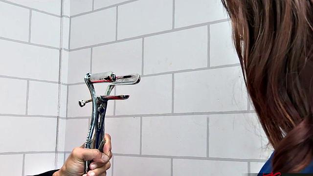 Brunette lesbians with brown hair get kinky with toys after a steamy kiss