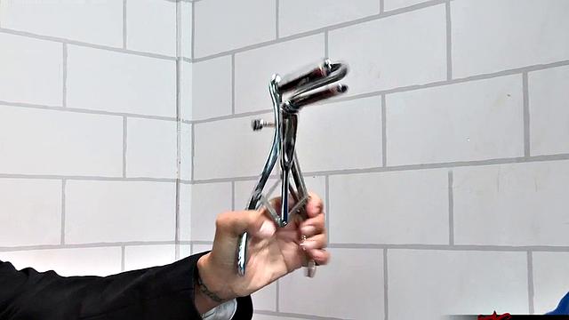 Brunette lesbians with brown hair get kinky with toys after a steamy kiss