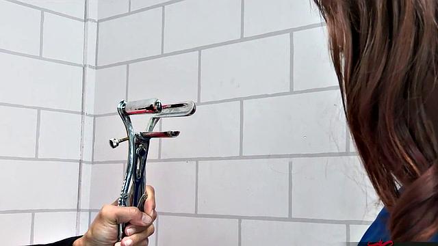 Brunette lesbians with brown hair get kinky with toys after a steamy kiss