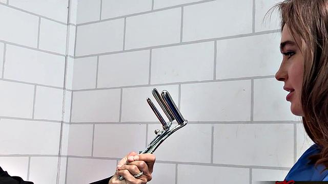 Brunette lesbians with brown hair get kinky with toys after a steamy kiss