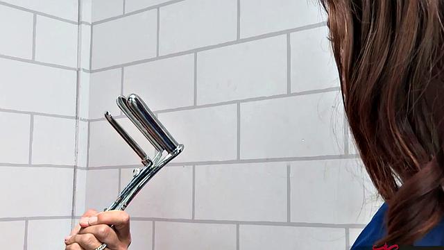 Brunette lesbians with brown hair get kinky with toys after a steamy kiss