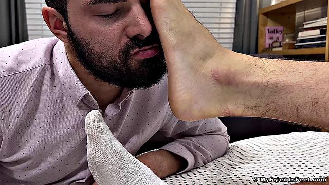 AJ's Ticklish Feet Get Worshiped - AJ