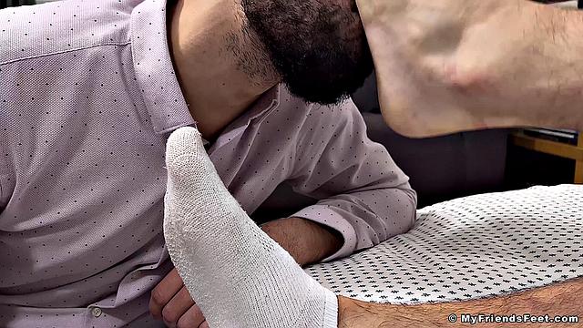 AJ's Ticklish Feet Get Worshiped - AJ