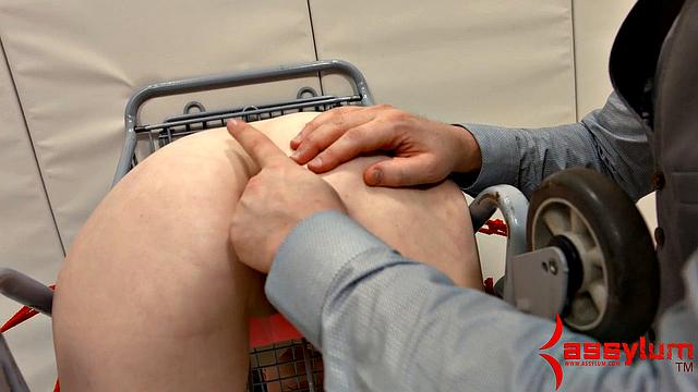 Petite sub ass ravaged in shopping trolley