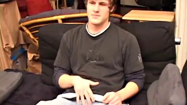 When Alex strips off all his clothes his big dick flops out and he immediately starts stroking it. An off-camera hand gives Alex a hand job and after sampling a few anal sex toys Alex releases a streaming cum load.