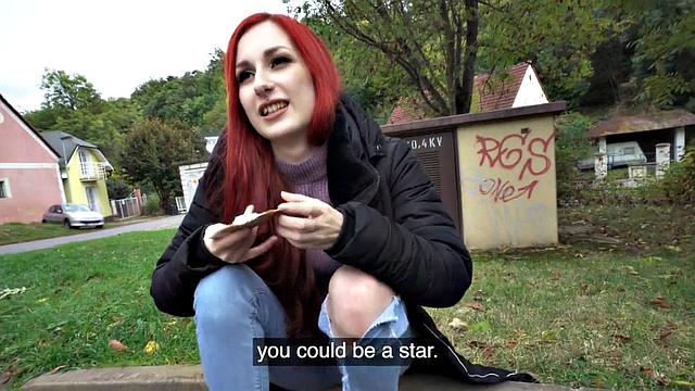 Picked up redhair euro girl POV fucked by lucky guy