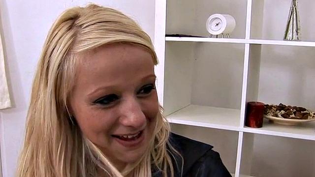 CFNM amateur chicks peg guy in anal action