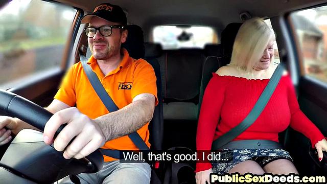 GILF driving instructor cockride