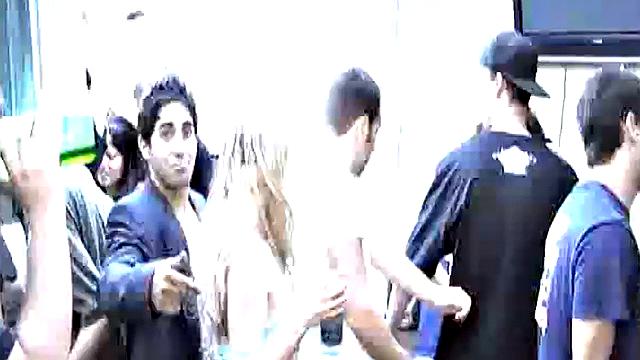 Petite coed fucked across pool table