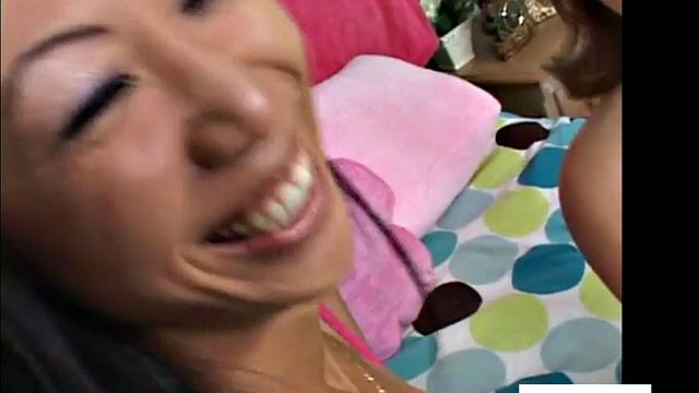 Busty lesbian titfucks cock